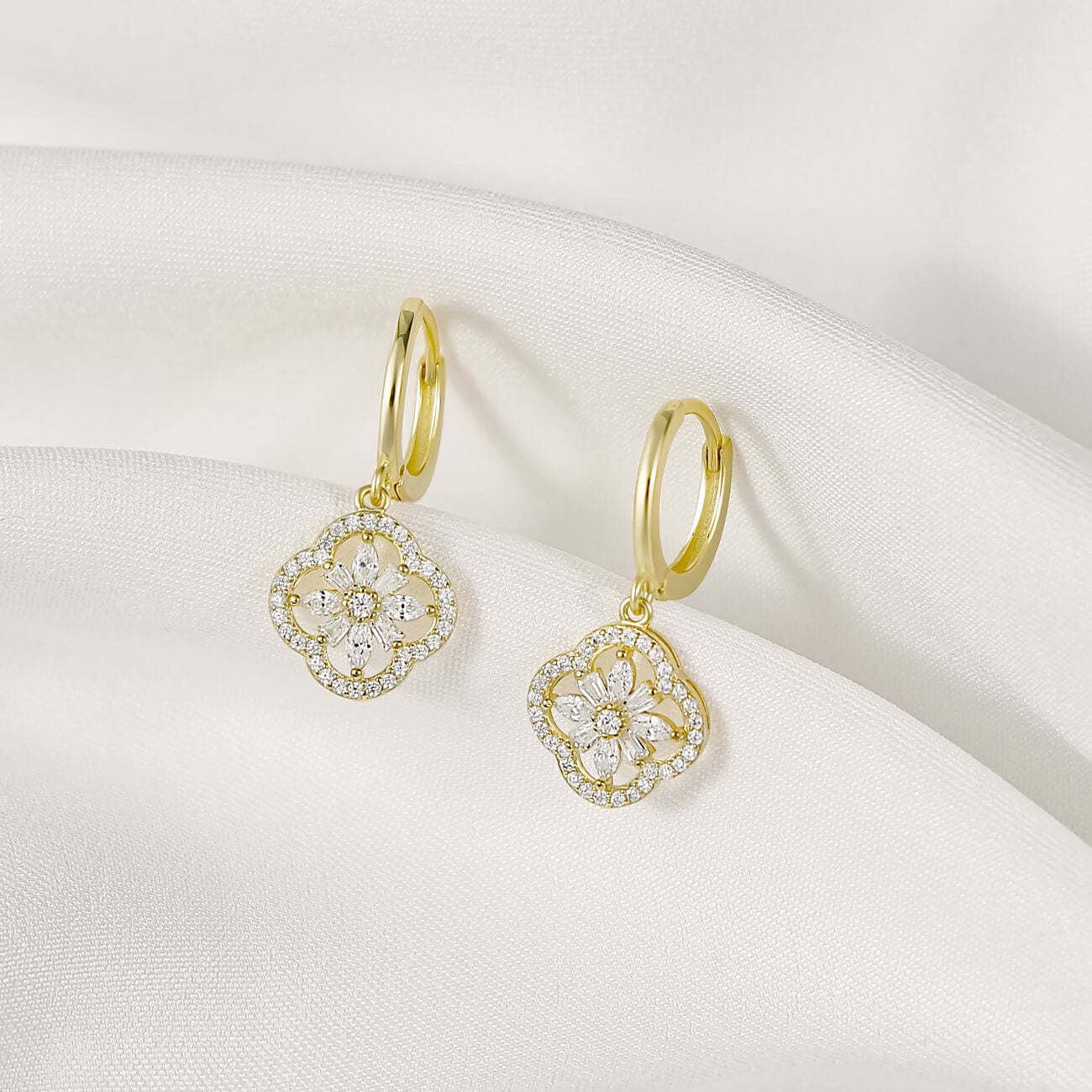 Echo of Floral Silhouette Earrings