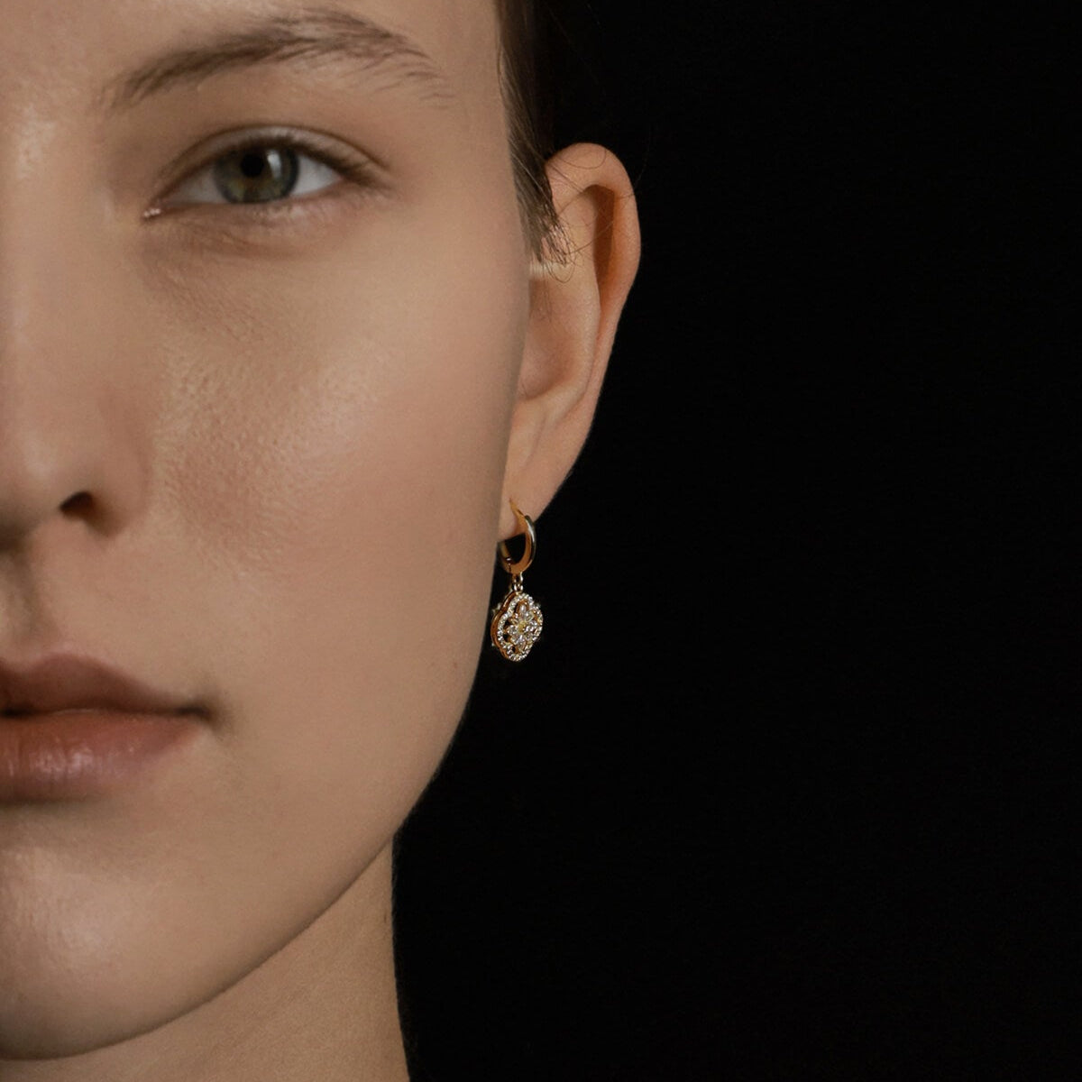 Echo of Floral Silhouette Earrings