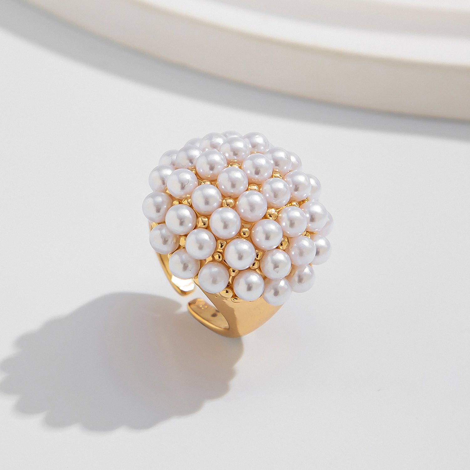 Pearl bouquet style ring