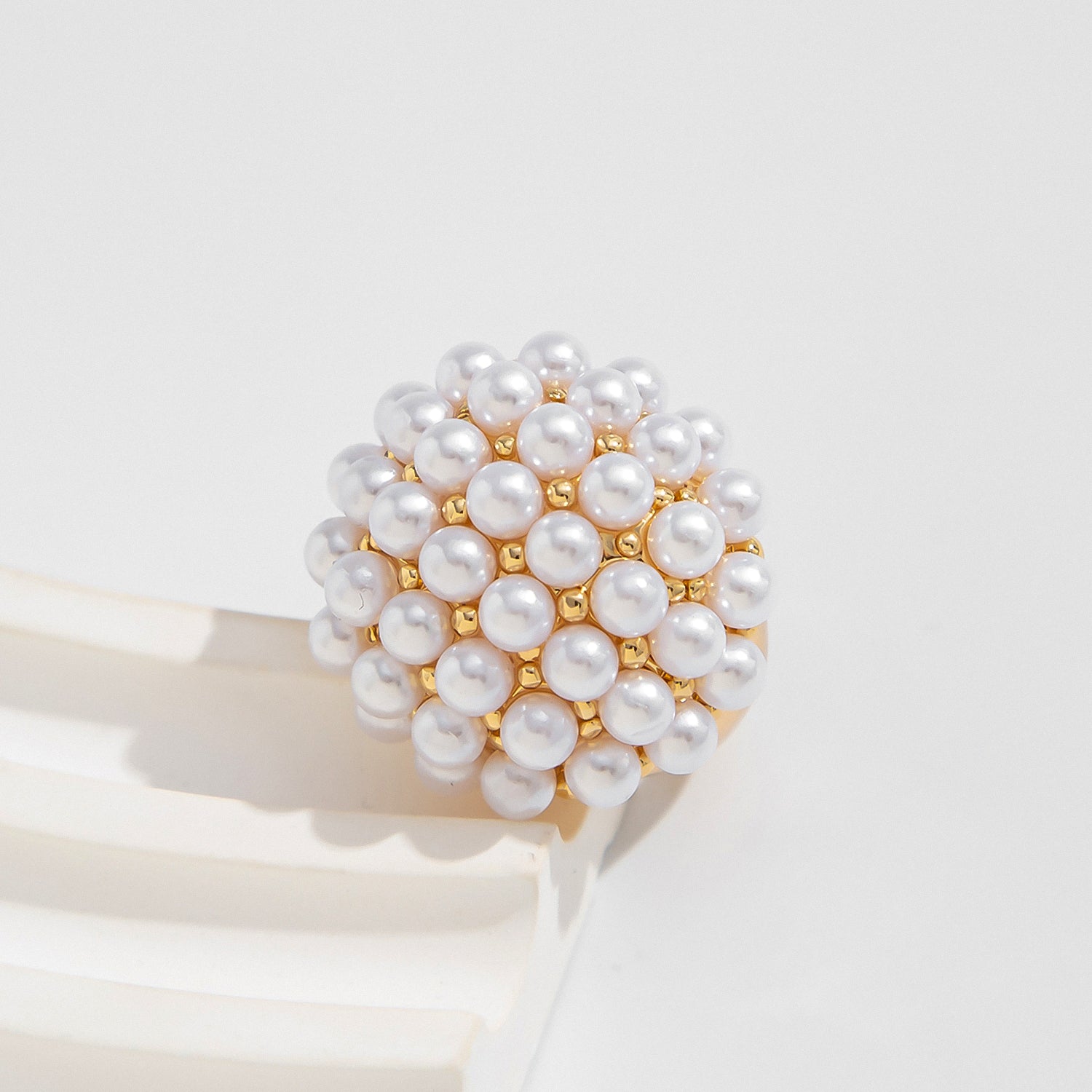 Pearl bouquet style ring