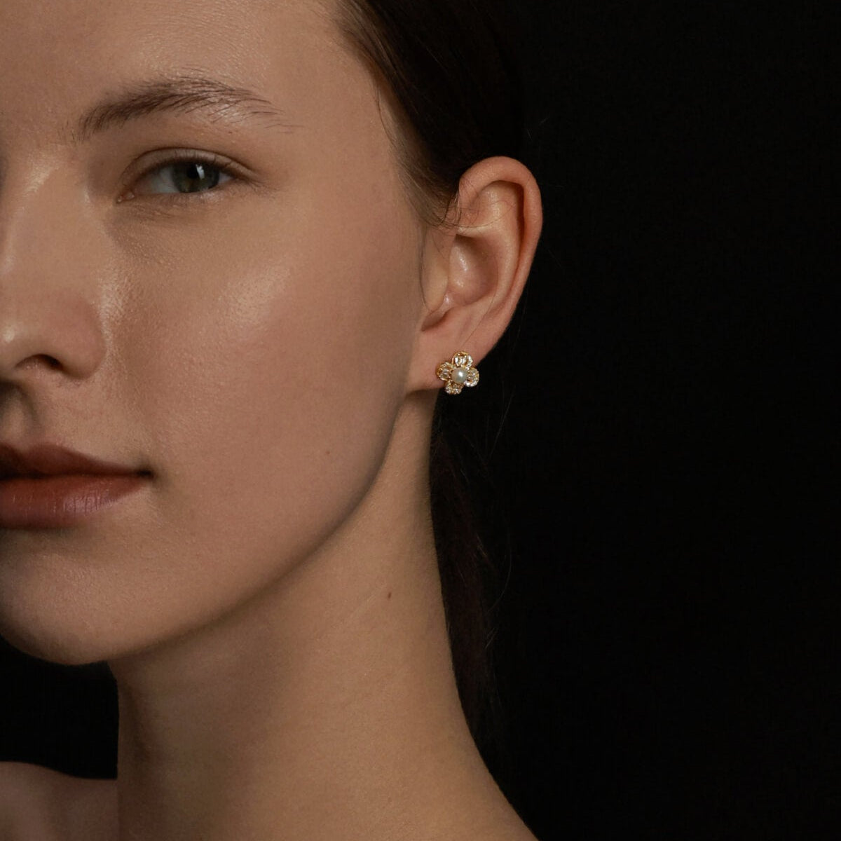 Floral Brooch Earrings