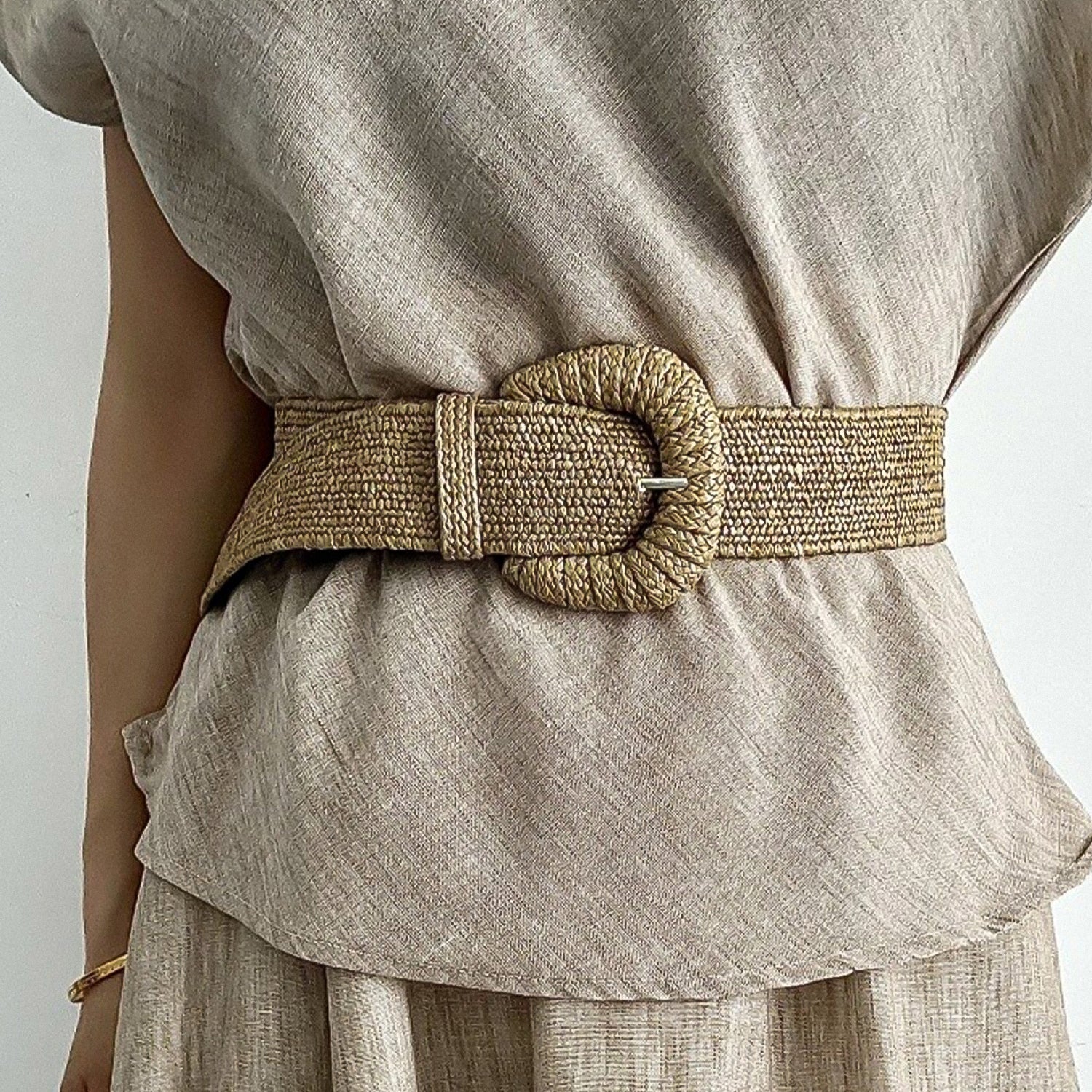 Bohemian vacation-style polyester fiber woven belt