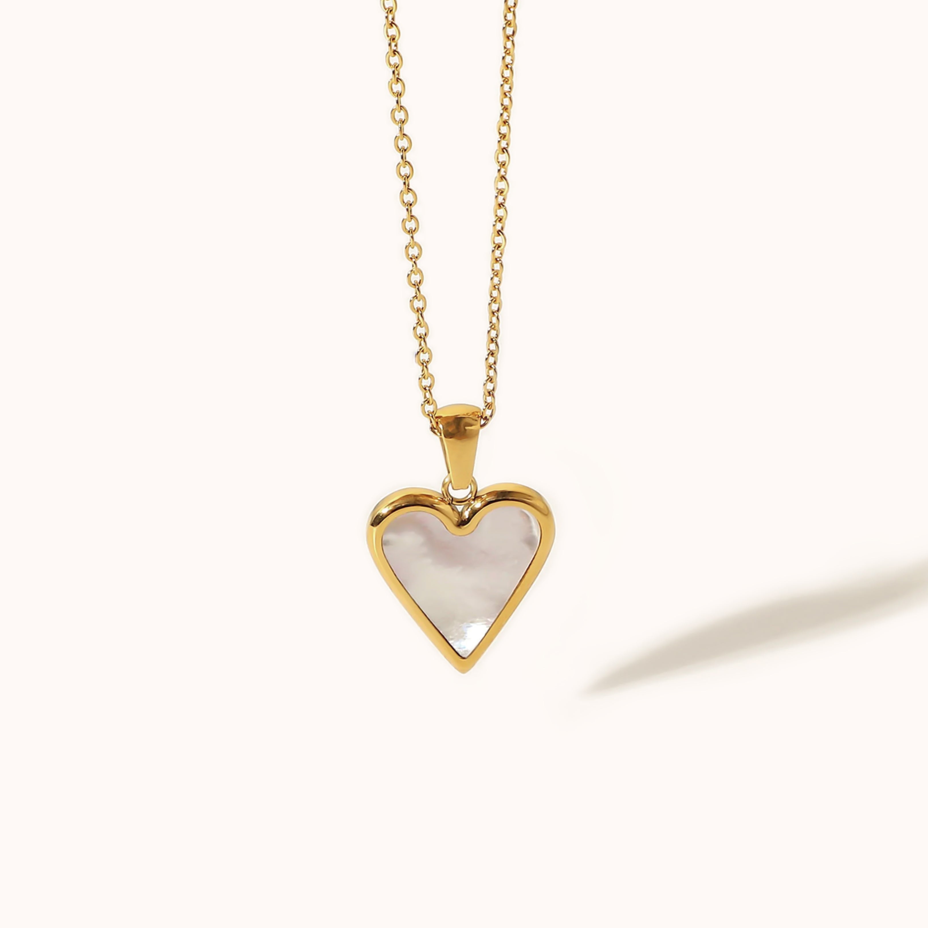 Golden Heartstone Necklace