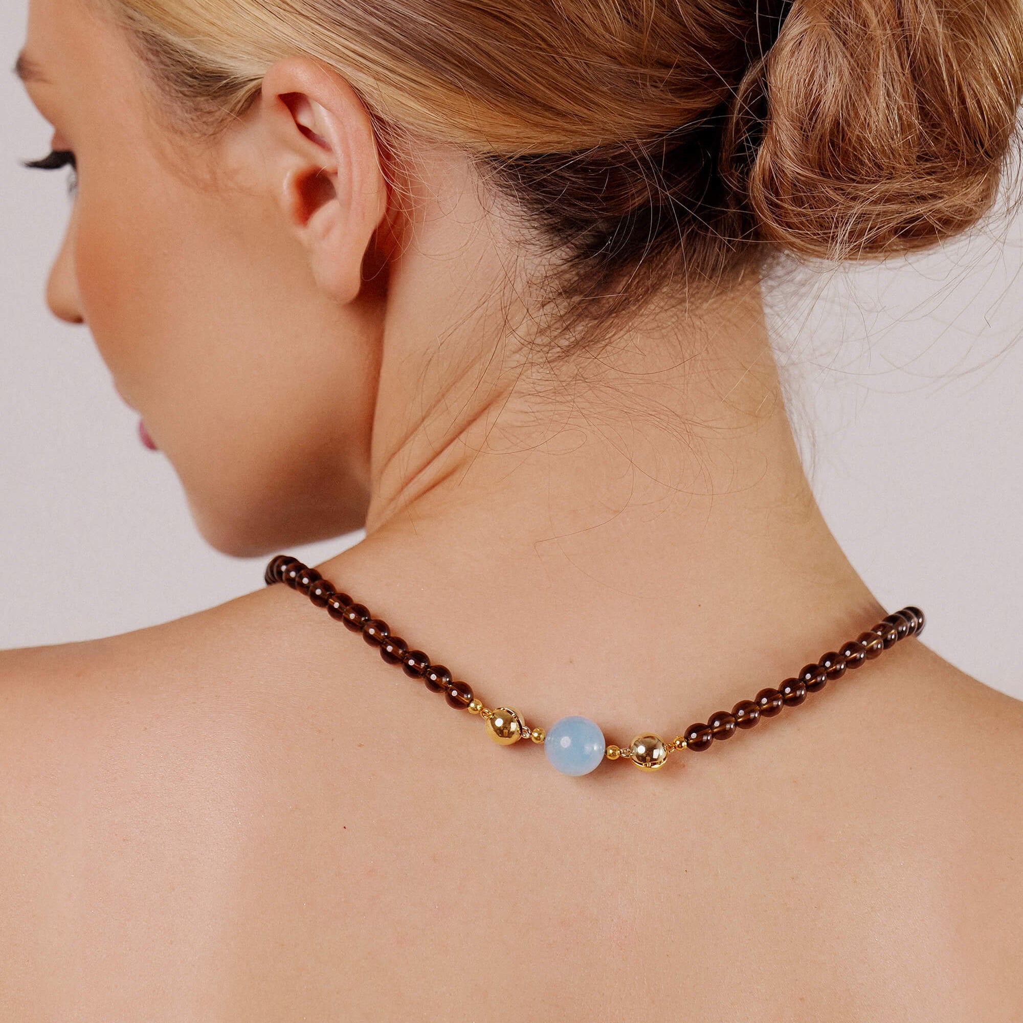 Magnetic Clasp Smoky Quartz Necklace