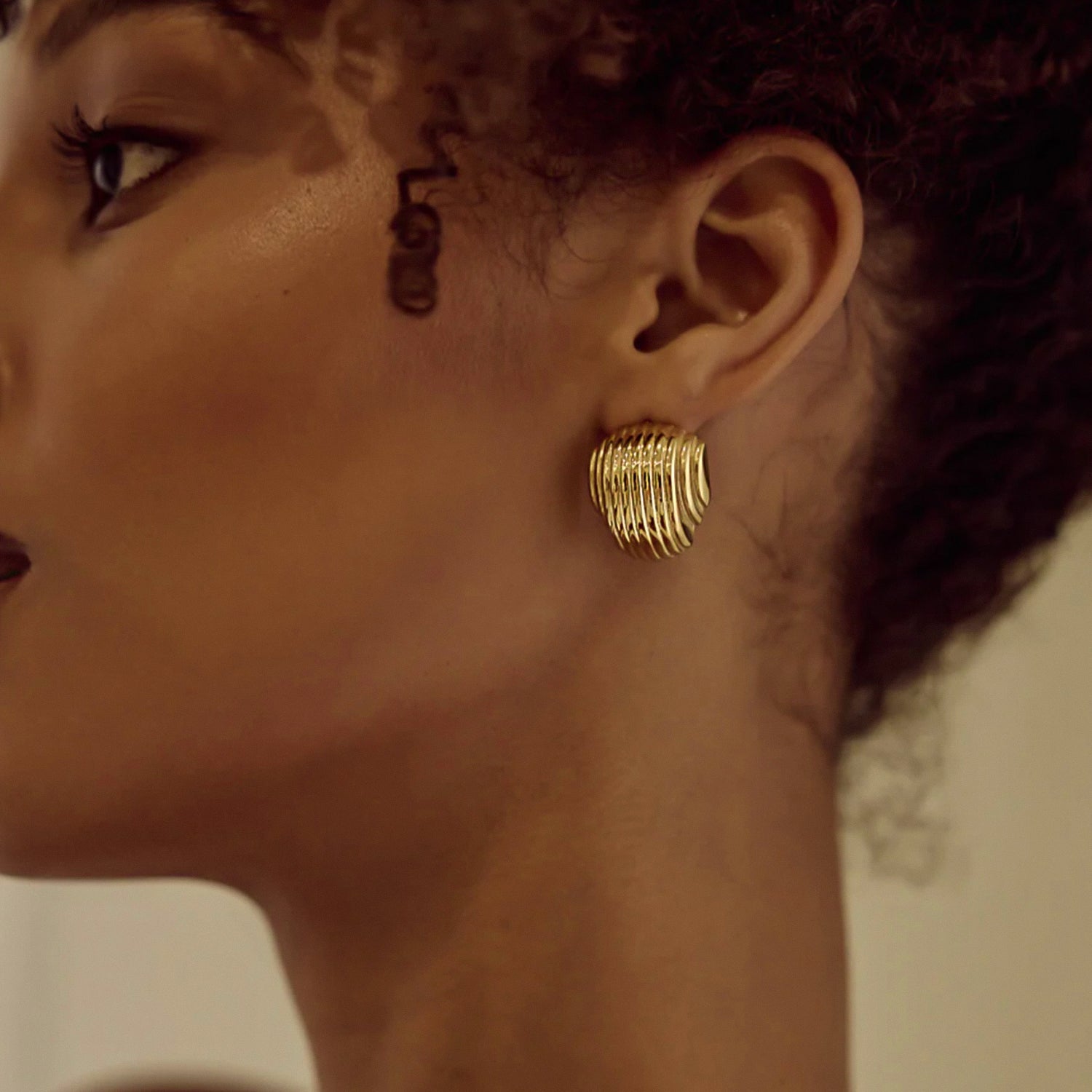 Geometric shape texture earrings