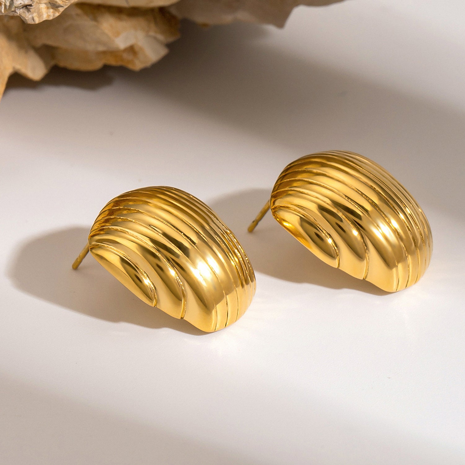 Geometric shape texture earrings