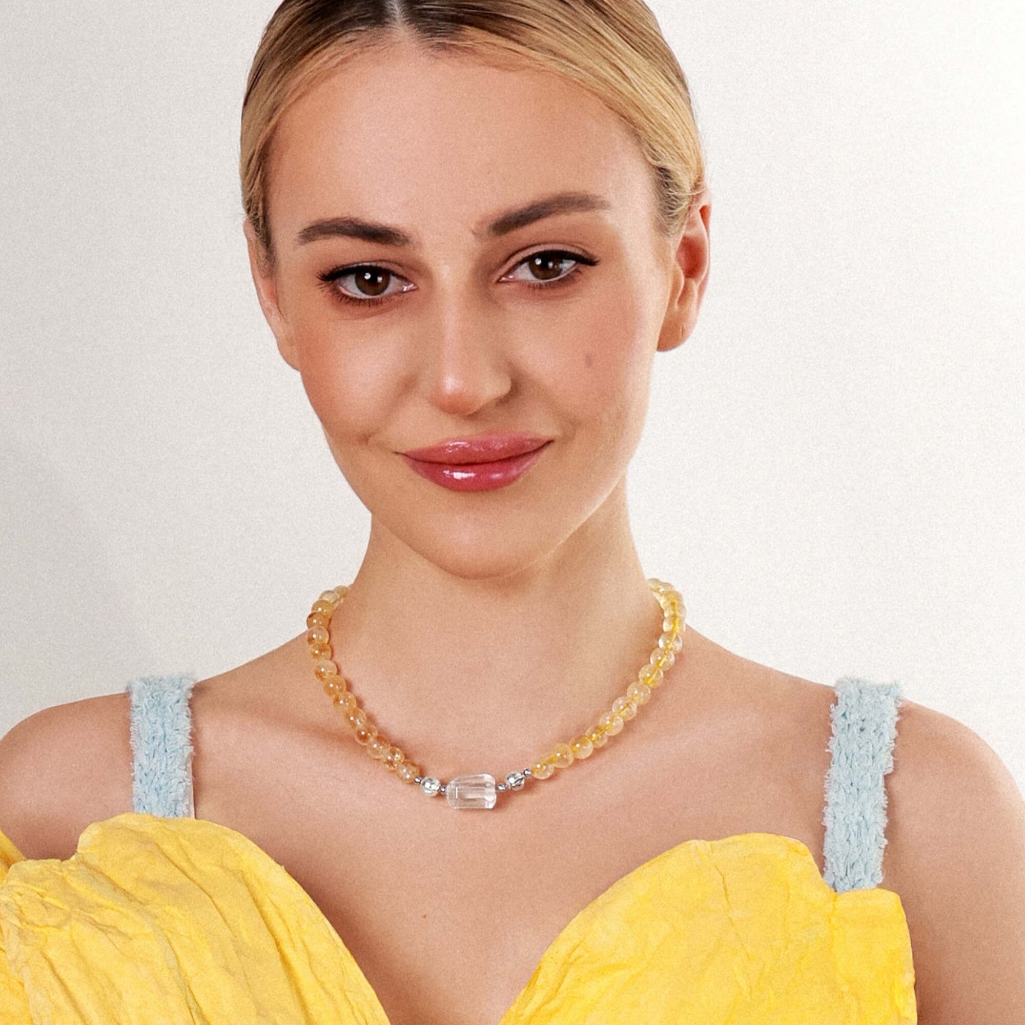 Magnetic Clasp Citrine Necklace