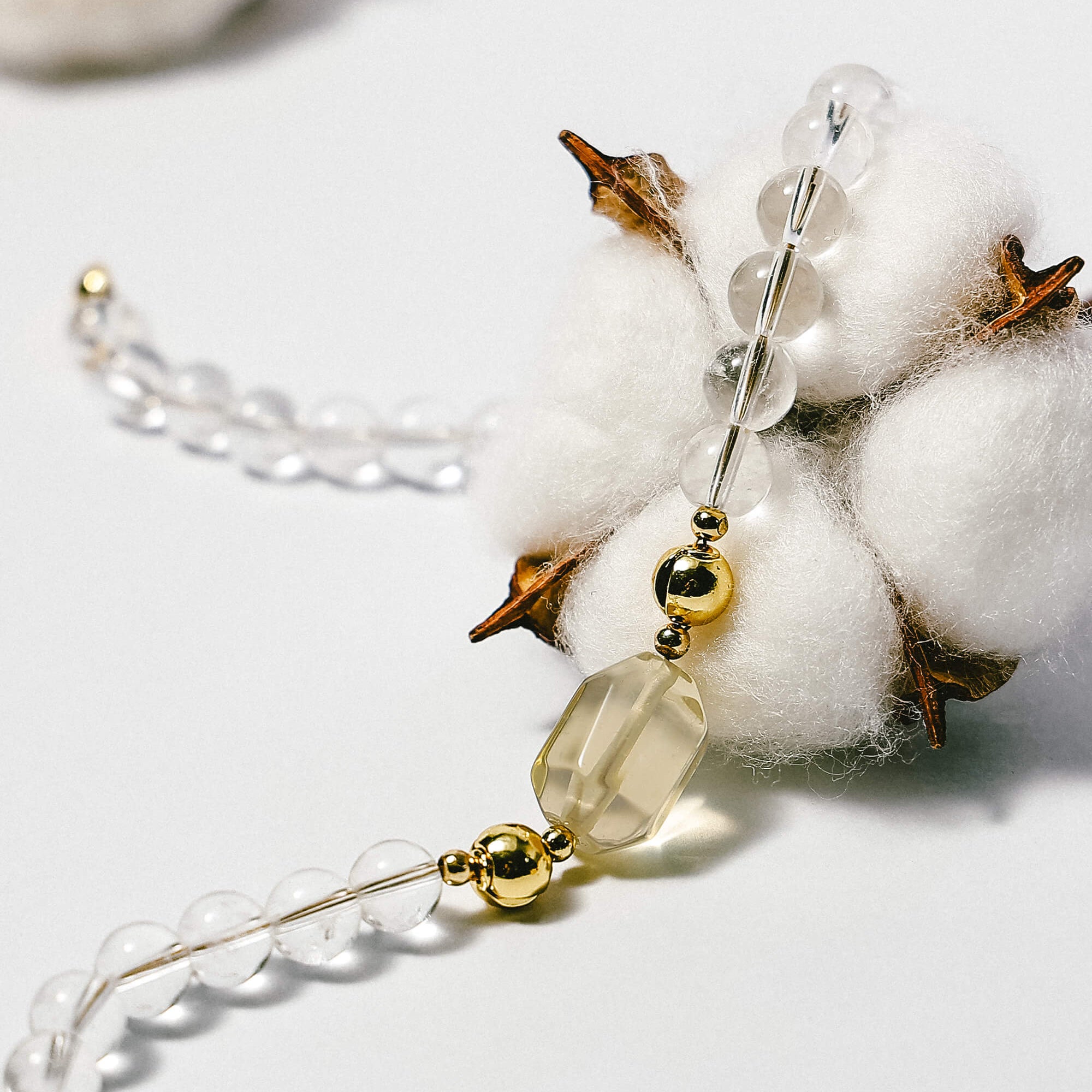 Magnetic Clasp Clear Quartz Necklace