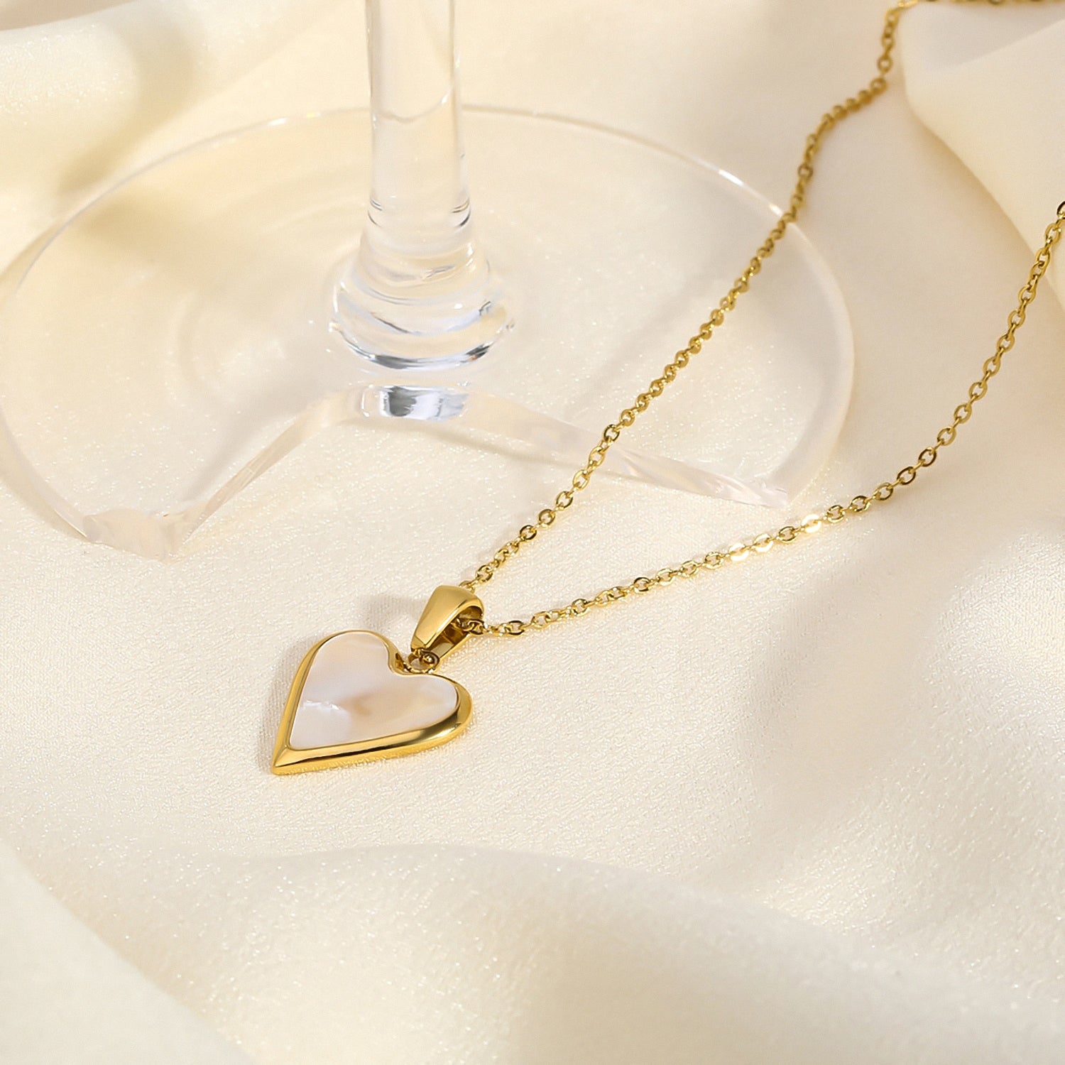 Golden Heartstone Necklace