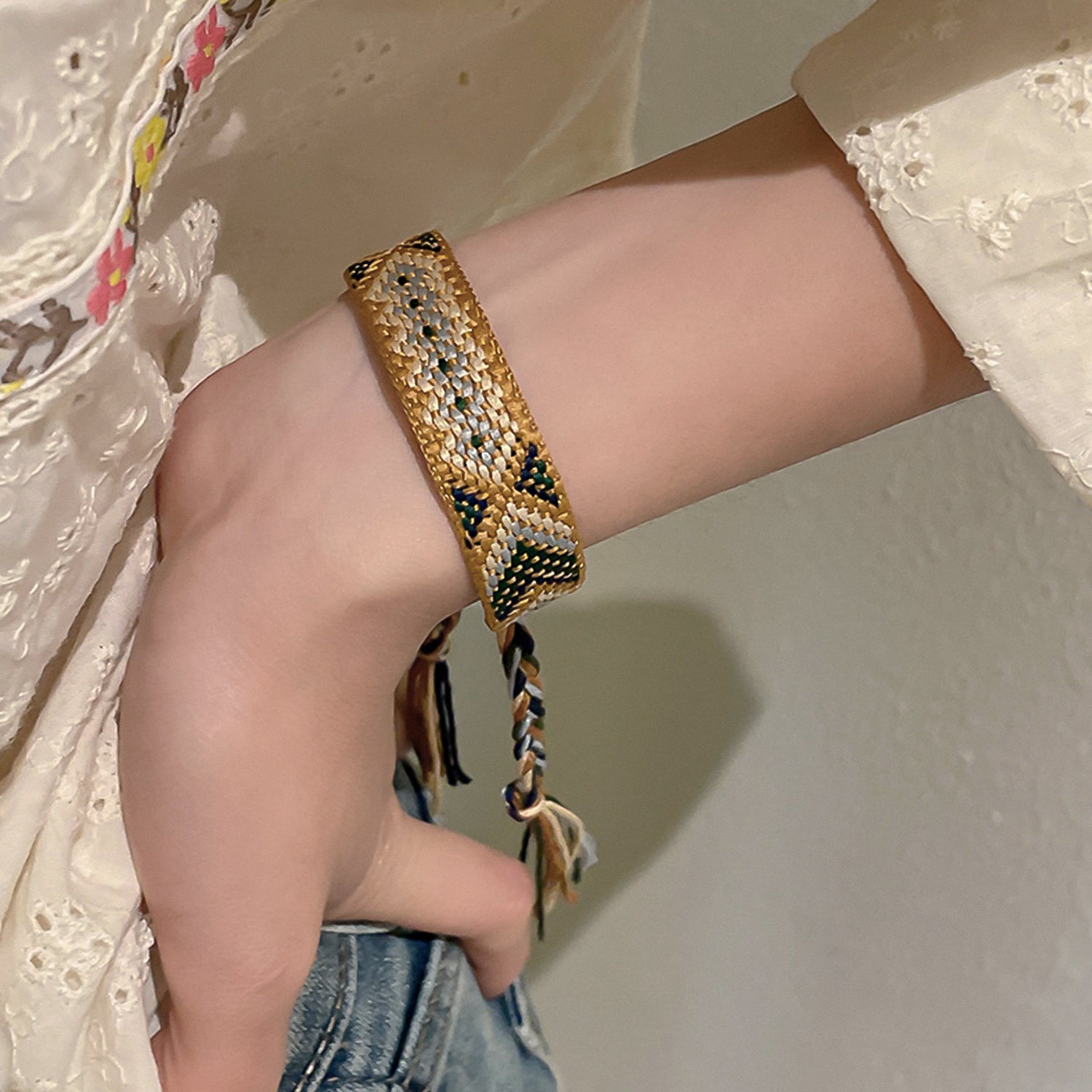 Bohemian hand-woven bracelet
