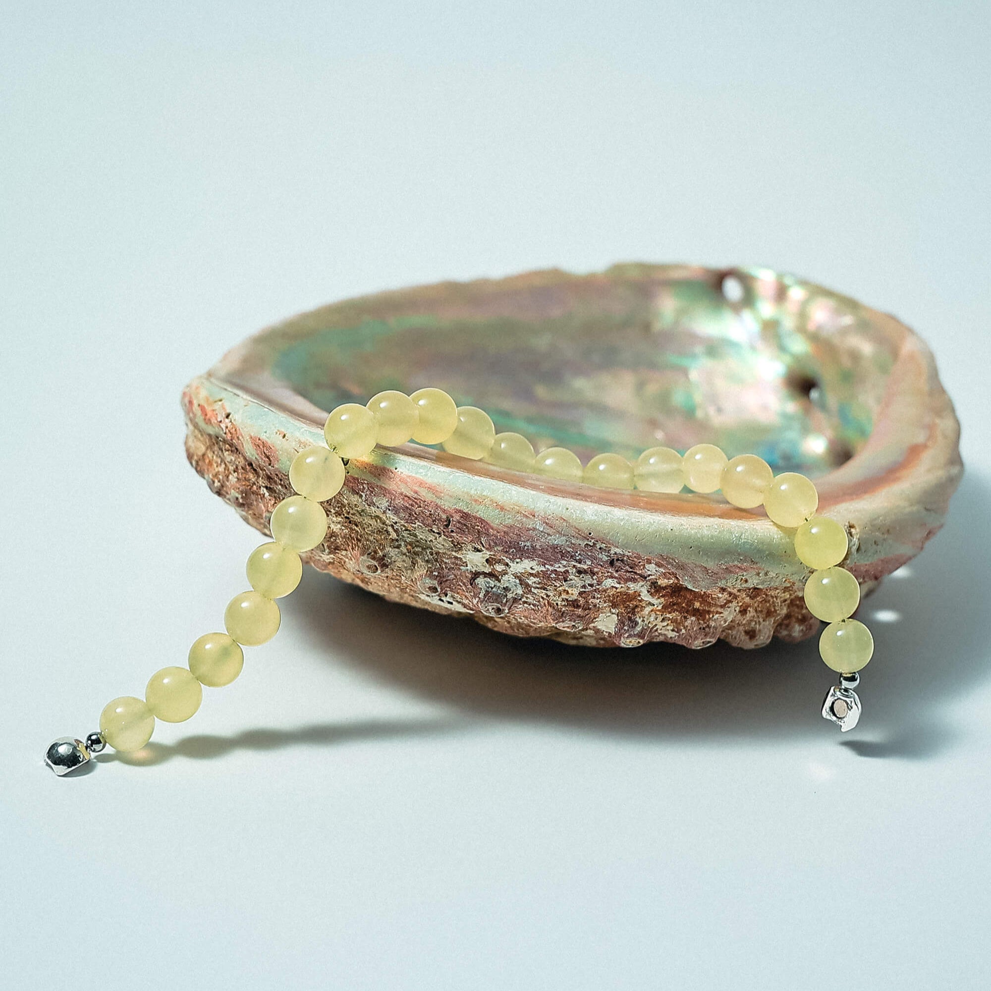 Magnetic Clasp Yellow Chalcedony Bracelet
