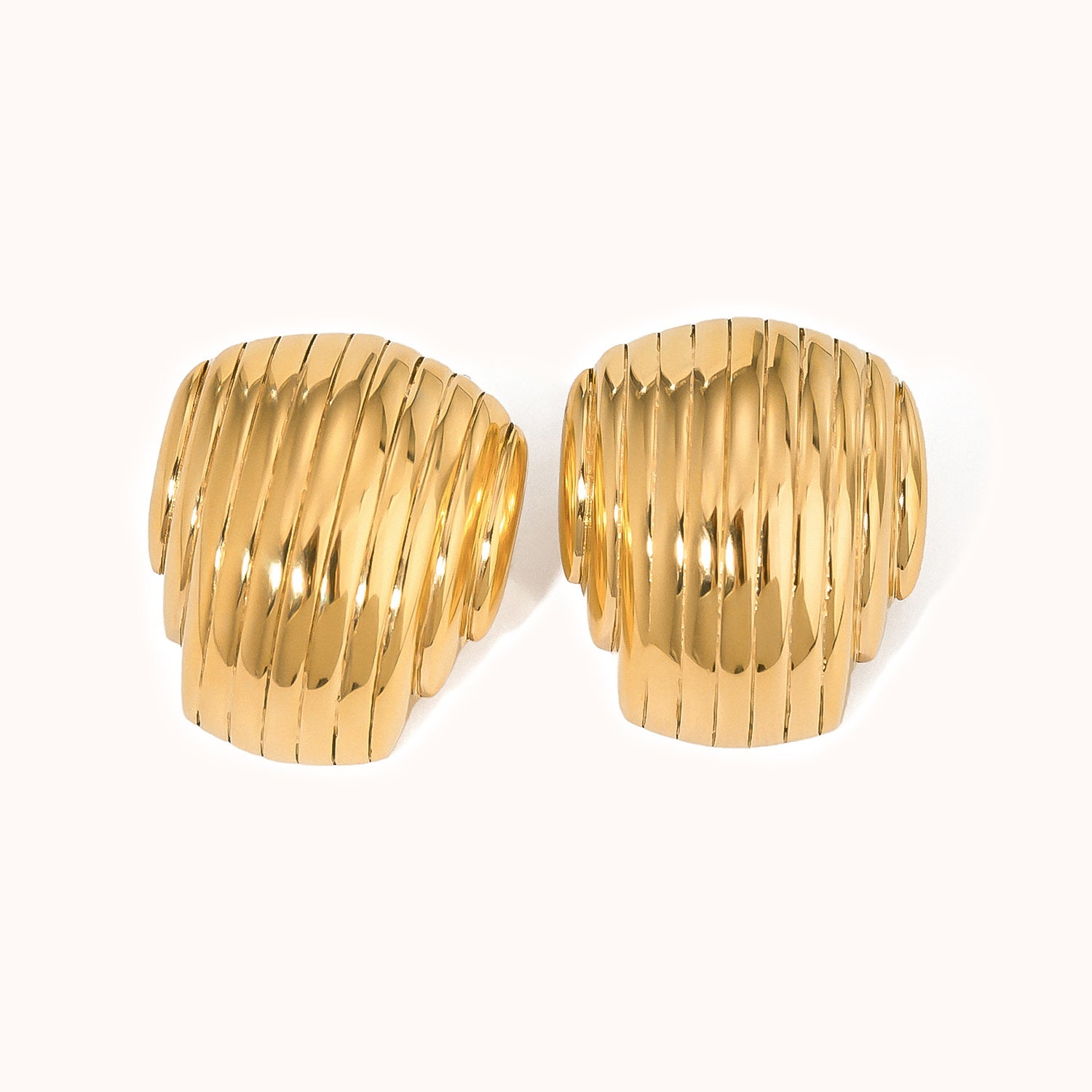 Geometric shape texture earrings