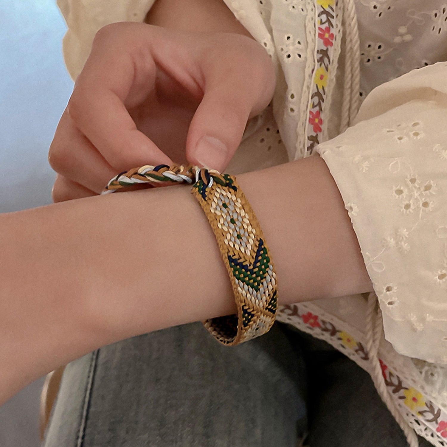 Bohemian hand-woven bracelet