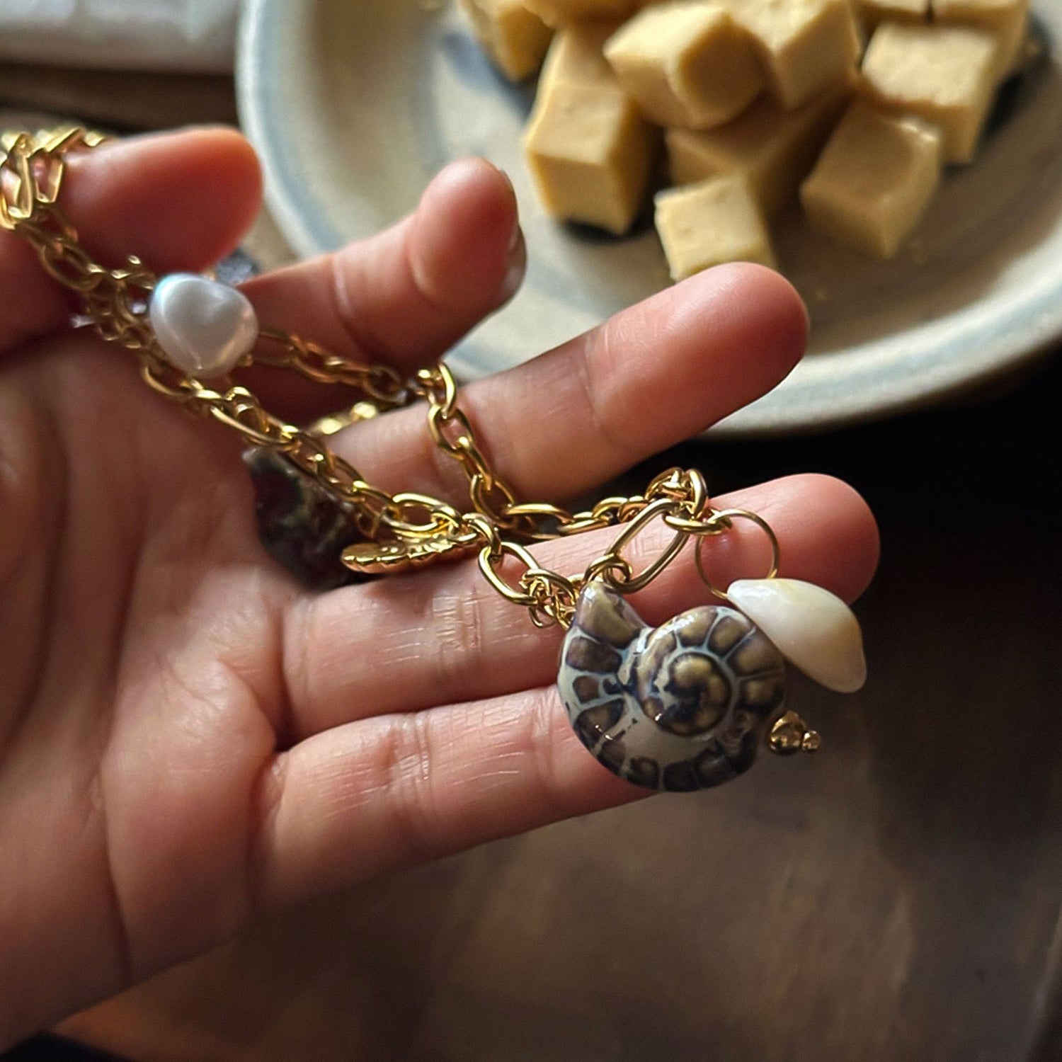 American vintage ocean element necklace