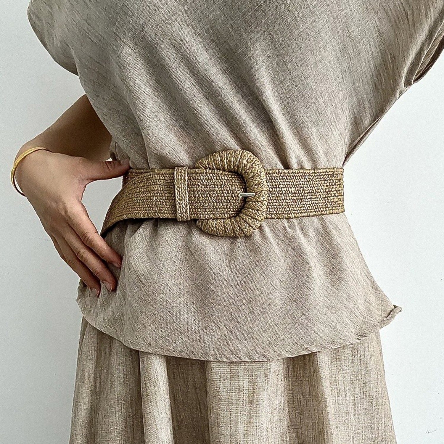 Bohemian vacation-style polyester fiber woven belt