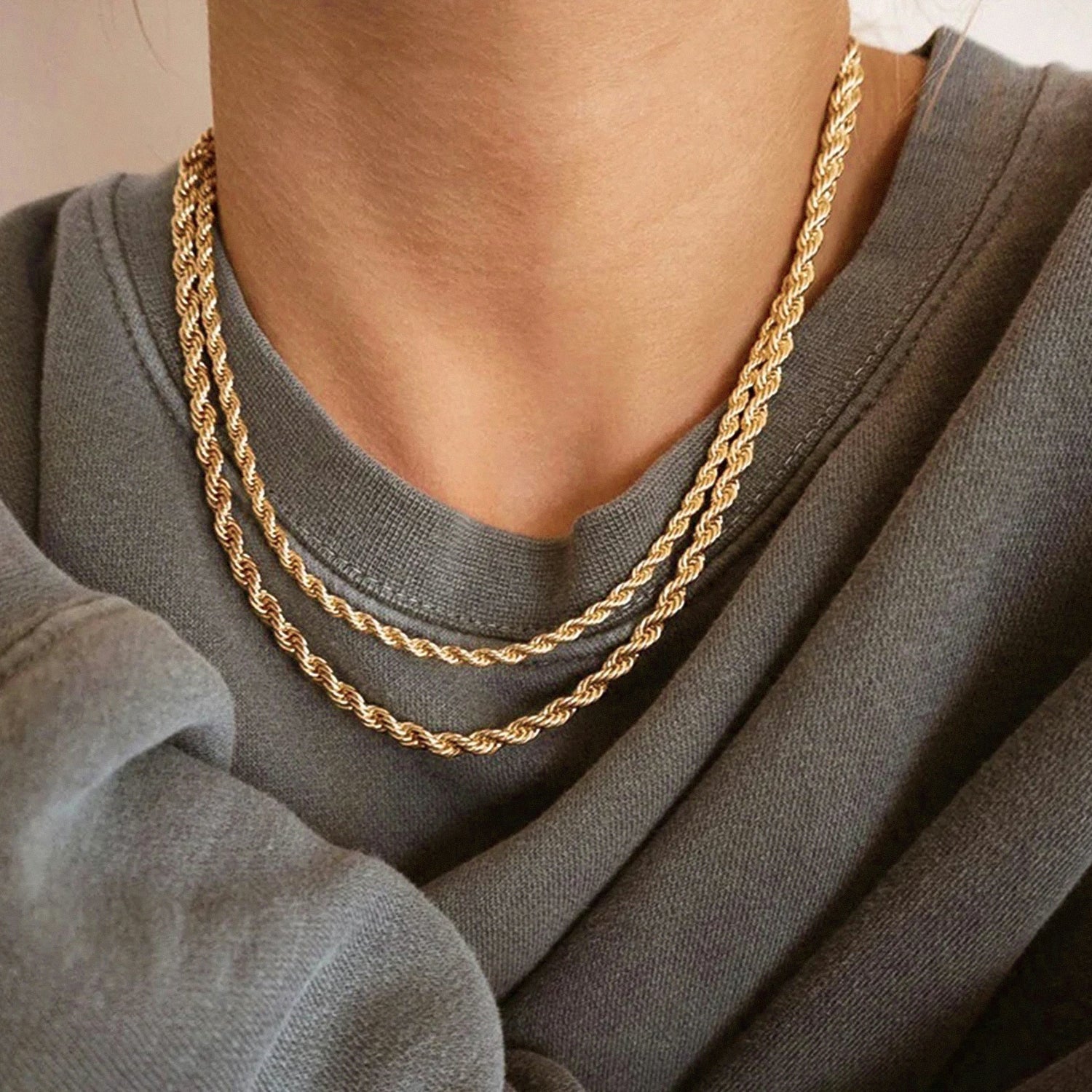 Golden Flow Rope Chain