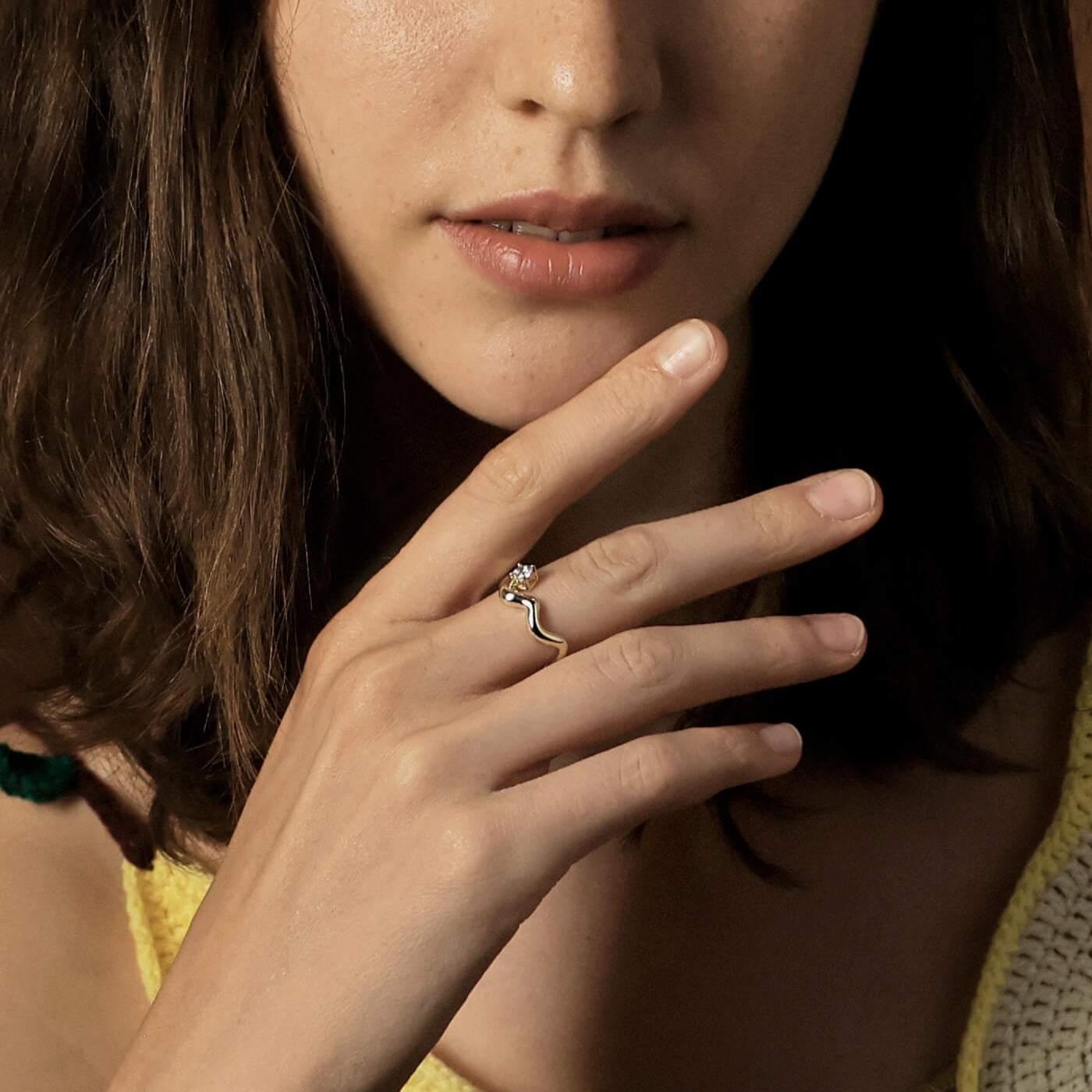 Fluid Curves Ring