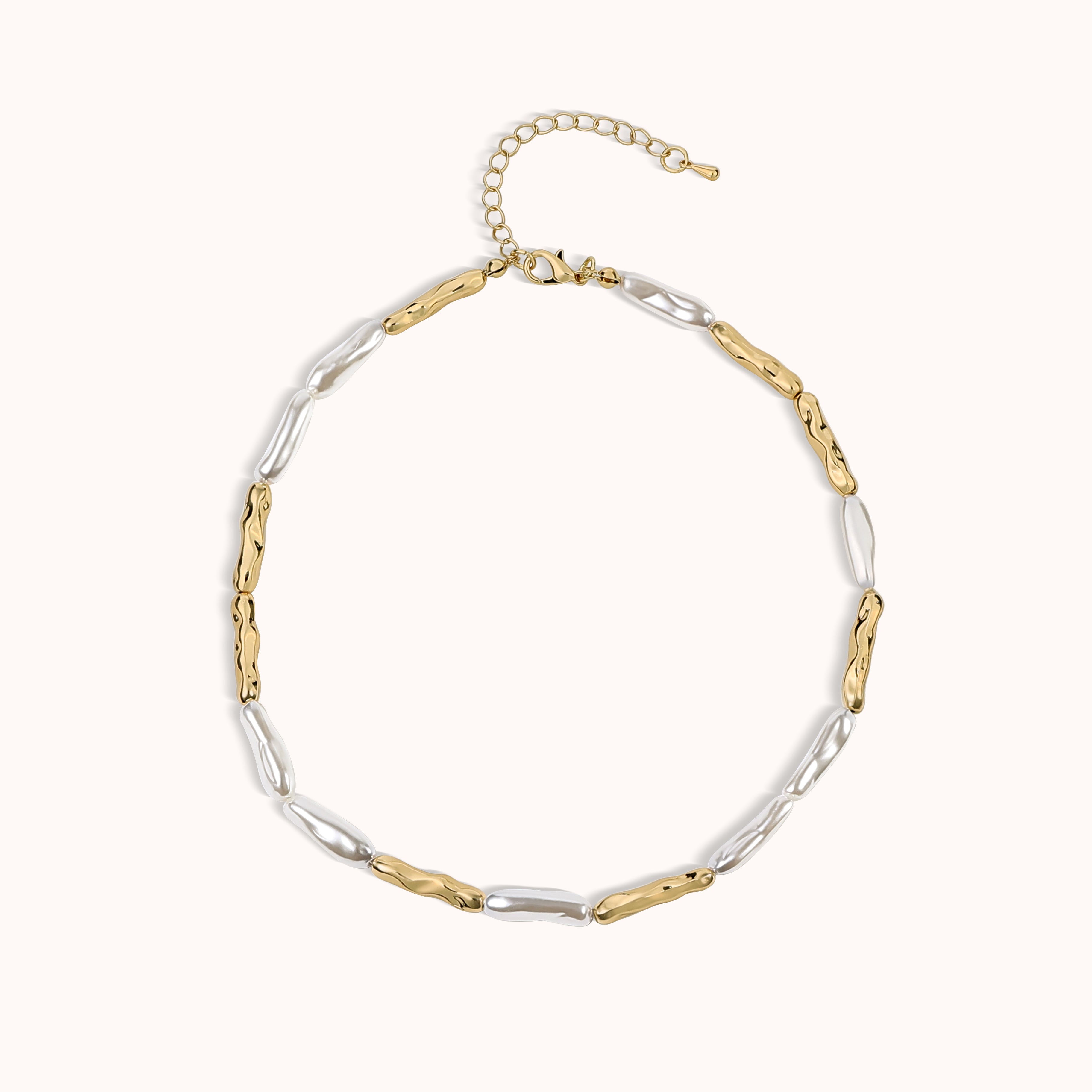 French vintage Baroque irregular pearl necklace