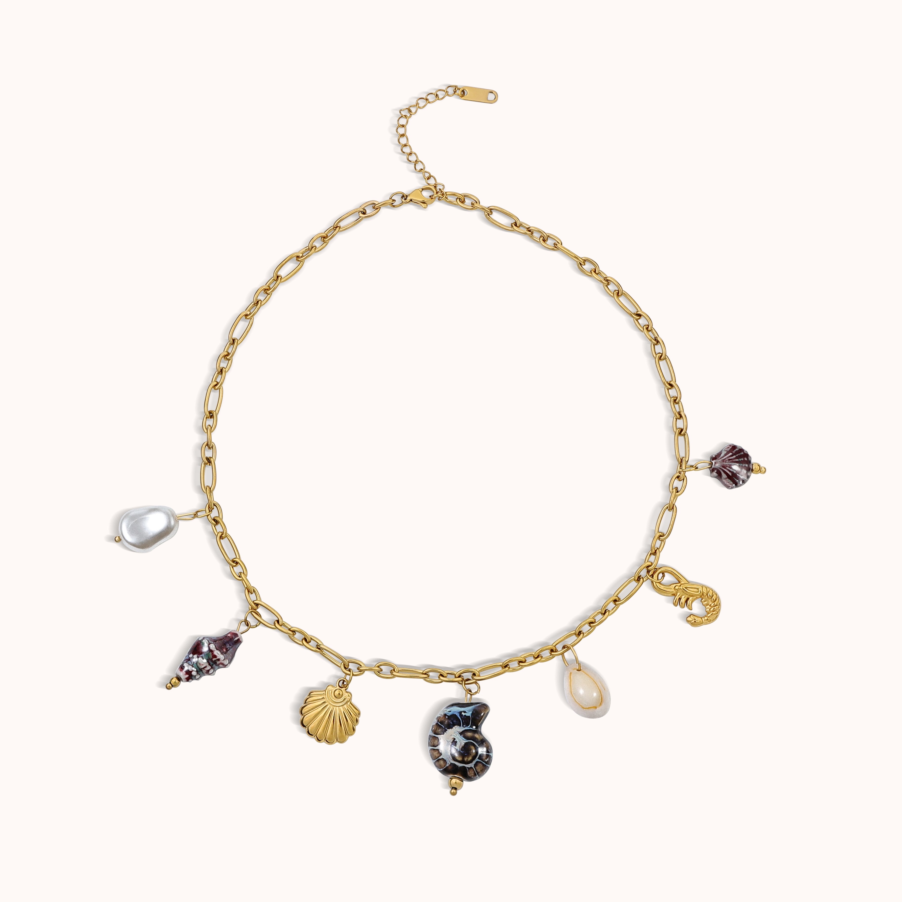 American vintage ocean element necklace