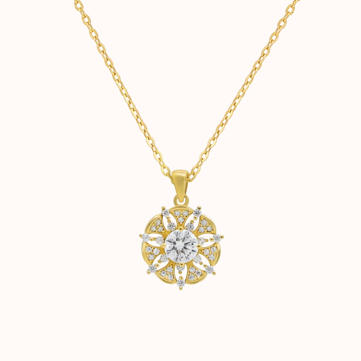 Echo of Floral Silhouette Necklace