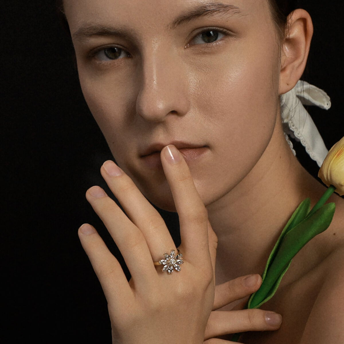 Echo of Whirling Daisies Ring