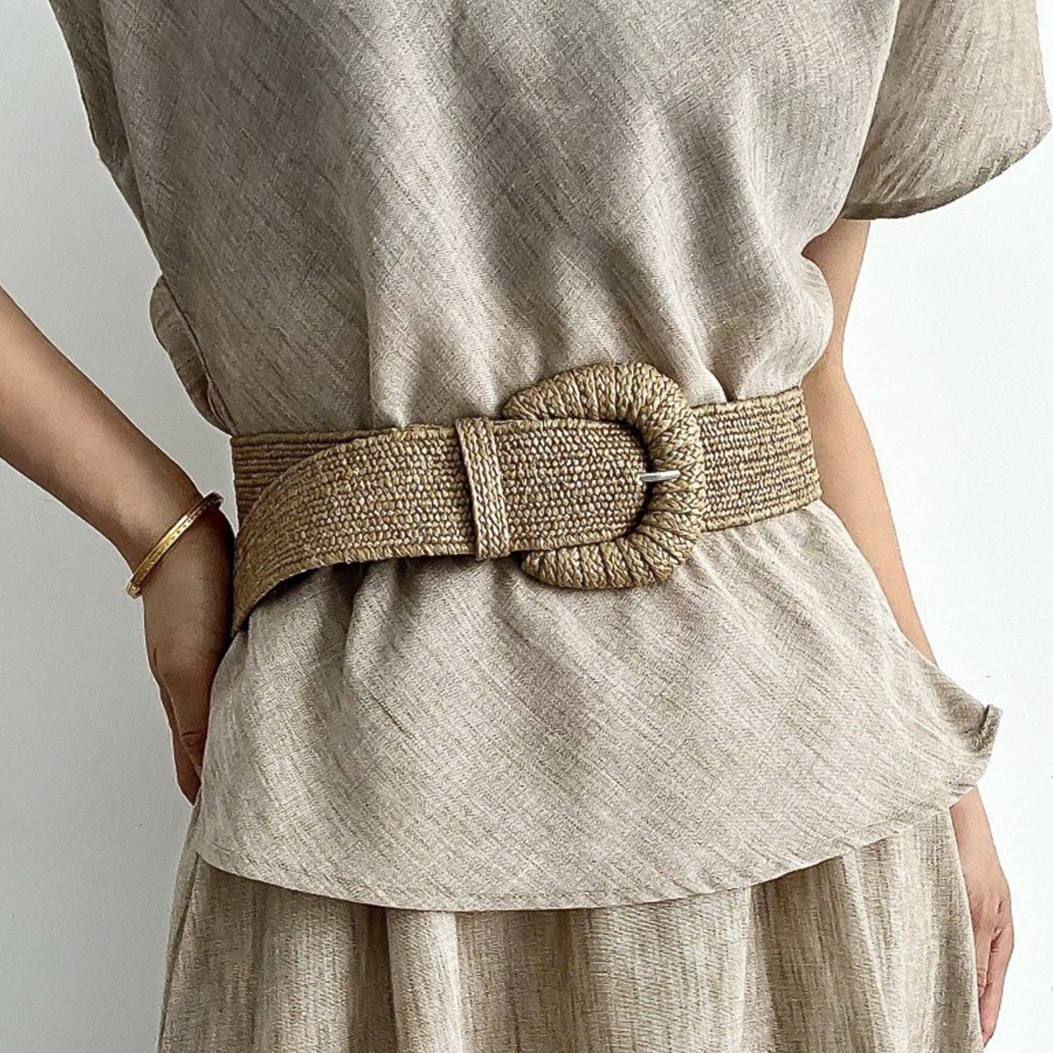 Bohemian vacation-style polyester fiber woven belt