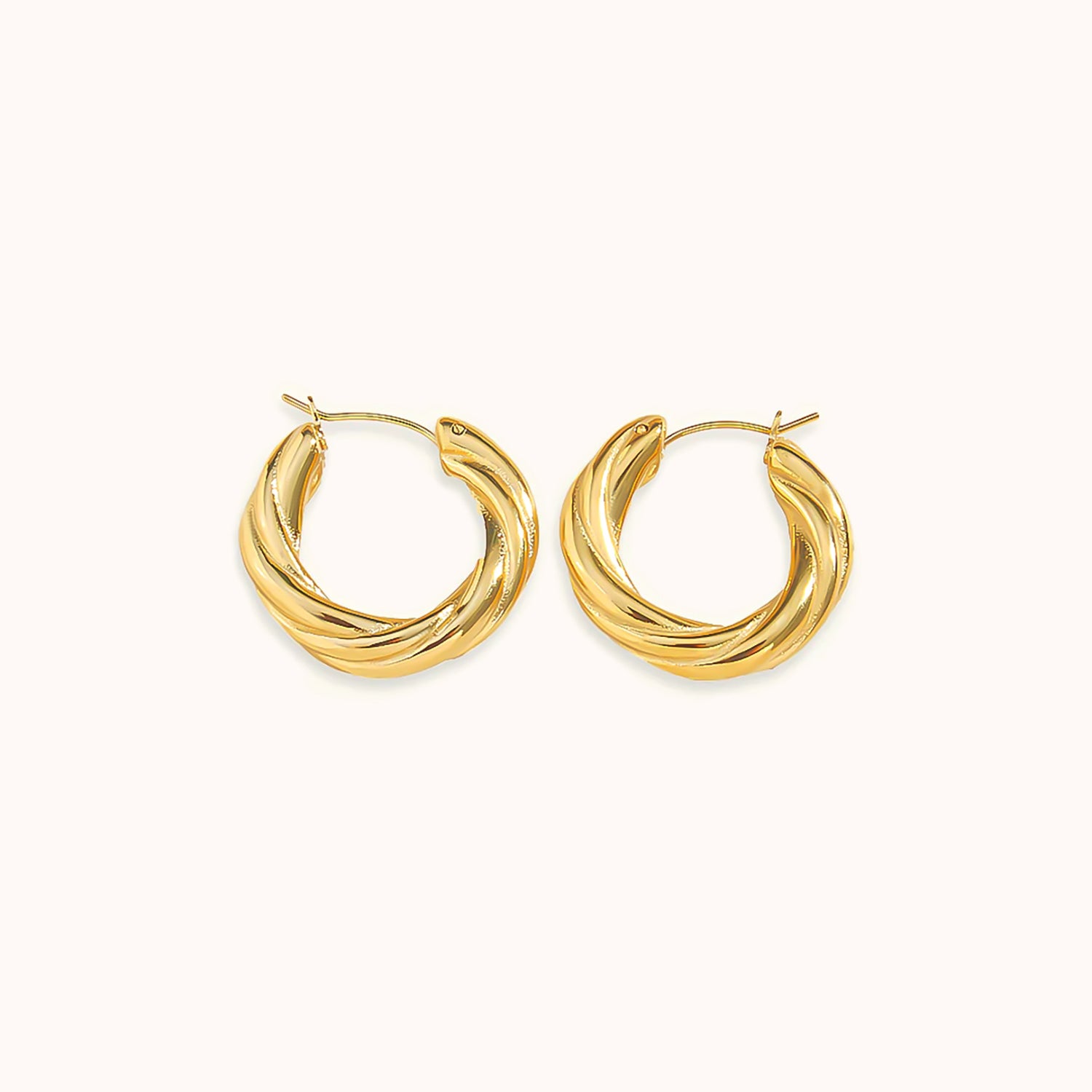 Golden Twist Hoops