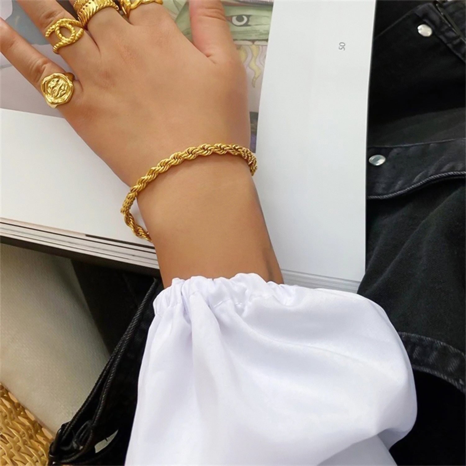 Golden Twist Bracelet