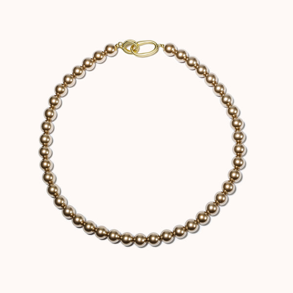 Vintage champagne-colored pearl necklace