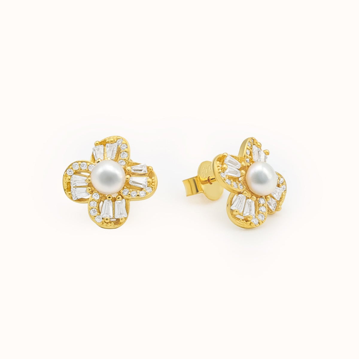 Floral Brooch Earrings