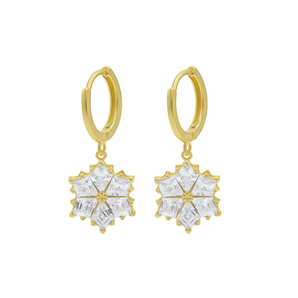 Alpine Peak Ice Flower Earrings